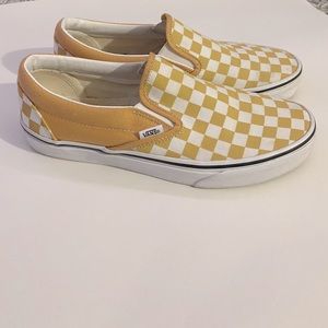 Checked slip-on vans